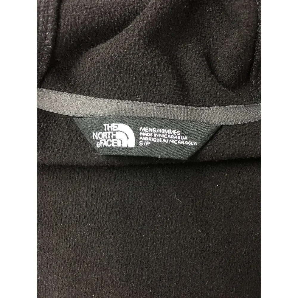 The North Face Mens Canyon Flat Fleece Hooded Jacket Full Zip Black Small